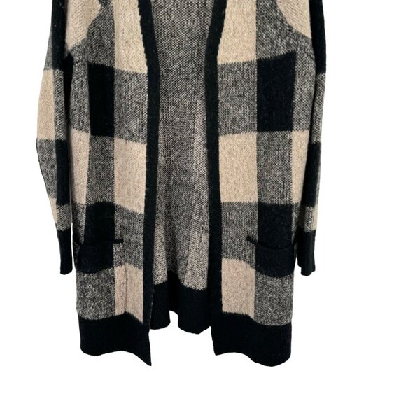 Lucky Brand Women's buffalo Plaid Open Cardigan Sweater size Medium wool blend - Picture 5 of 10
